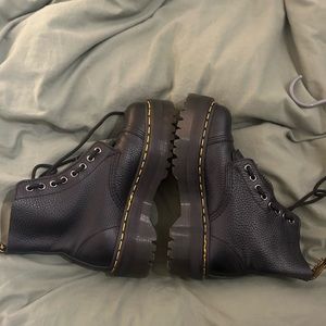 SINCLAIR MILLED NAPPA LEATHER PLATFORM BOOTS